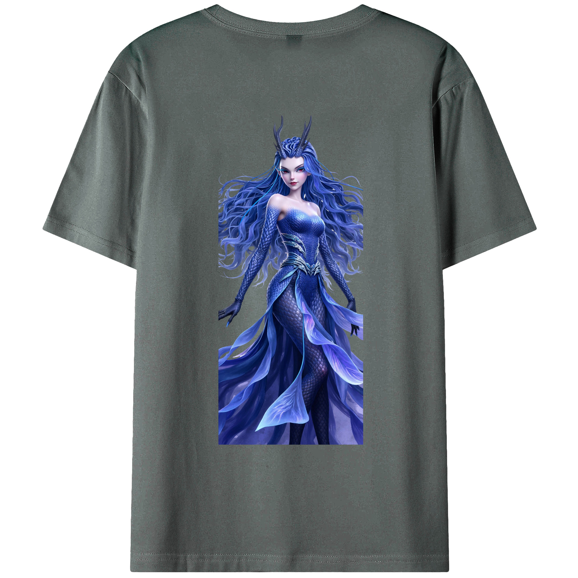 （画像用） Ne Zha 2 ナタ 魔童の大暴れ 綿100％ メンズ半袖Tシャツ（バックプリント） 通気性